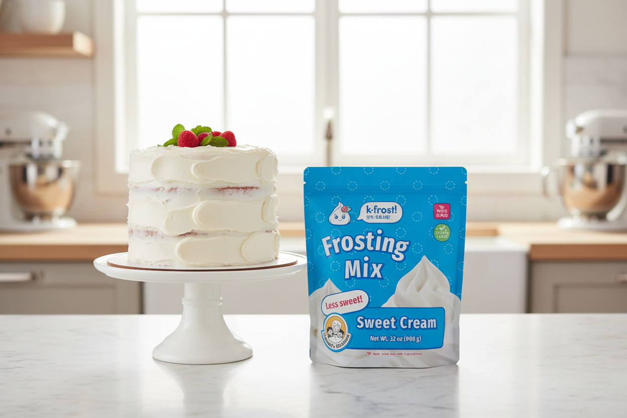 K-Frost Sweet Cream with Frosted Cake - Kitchen Lifestyle