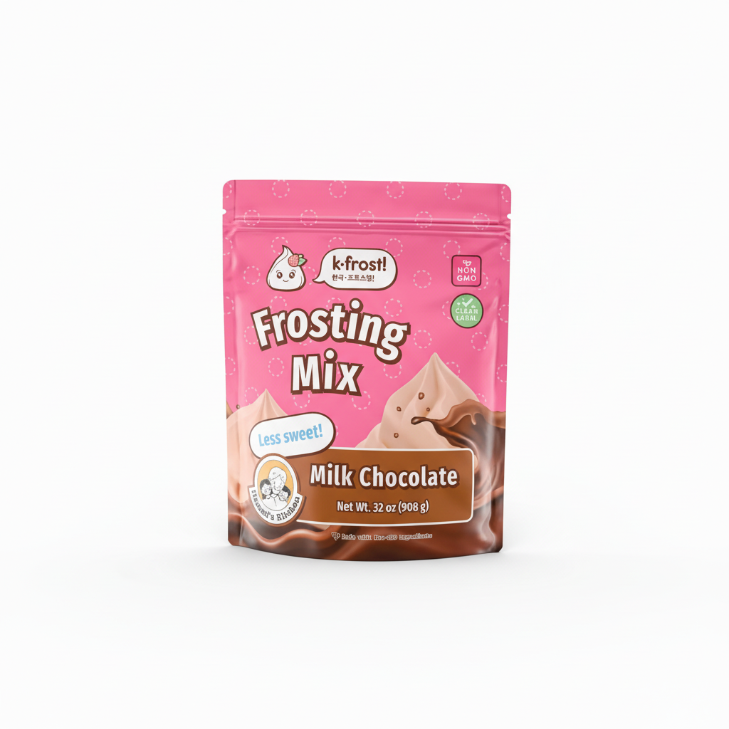 K-Frost Milk Chocolate Korean Frosting Mix - Professional Product Photo